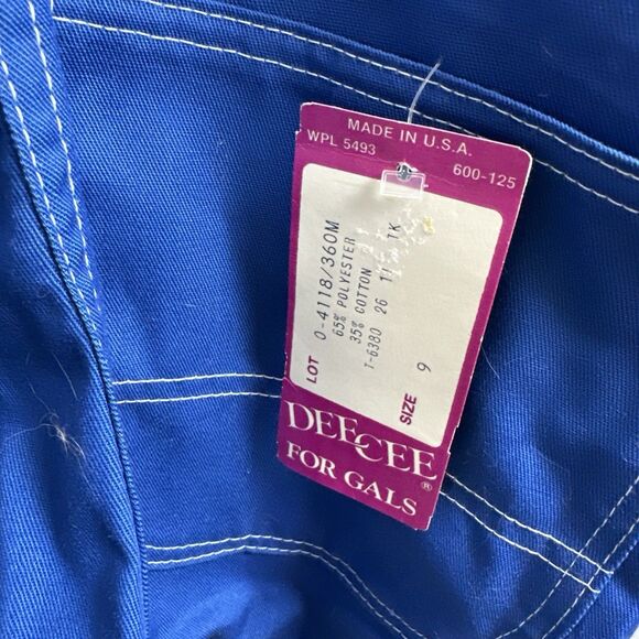 Vintage Deadstock Washington Dee Cee Overall Shorts Blue Size 9 Made in USA - Picture 5 of 12